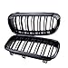 Część Samochodowa Przednia Maska ​​Kratka Nerkowa Zderzak Czarny Podwójny Grill Pasuje Dla BMW F15 X5 X6 F16 2014-2017 Akcesoria do stylizacji (Color : Kidney Grille 2)