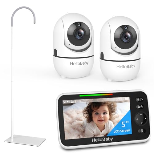 Amazon.com: HelloBaby Baby Monitor with 2 Cameras and Floor Stand