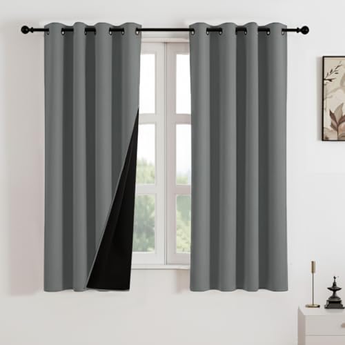 Best Curtain Sets: Festive Blackout vs Sheer 35 HOMEMONDE 100% True Blackout Curtains 5 Feet Set of 2 - Faux Silk...