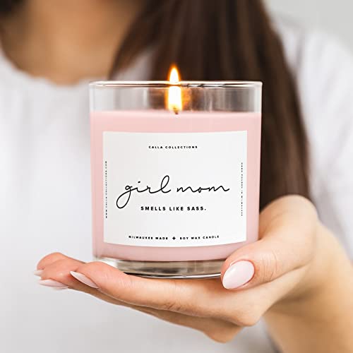 Girl Mom Candle | Lavender Scented, Smells Like Sass, Soy Inspirational For Mothers, Perfect For Home, Work, Mother's Day, Shower Gift, 9Oz Clear Jar, 75 Hour Burn Time, Hand Poured In The Usa #TOP2