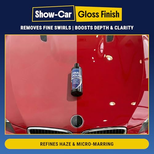 Image of Carfidant Final Polish - Ultra Fine Finishing Polish for Cars - Removes Micro Haze Swirl Marks & Micro Marring - Mirror Gloss Car Polish - Safe for Dark Paint Clear Coat - Pre Wax Ceramic Prep - 16 oz