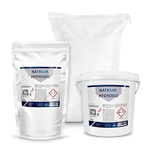 Natriumhydroxid, Ätznatron, NaOH, kaustisches Soda | 1kg Perlen, z.B. Herstellung von Seife (1, 5, 25 Kg)