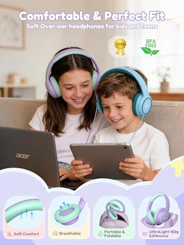 25% Off Acer Kids Wired Over-Ear Headphones, Safe Volume - Image 5