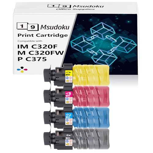 Toner compatible Ricoh IM C320F MC320FW PC375 pack 4 couleurs pour imprimante laser de bureau