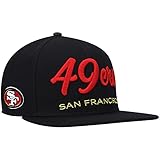 Pro Standard Men's Black San Francisco 49ers Script Wordmark Snapback Hat