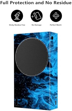 PlayVital Blue Flame Custom Vinyl Skins for Xbox Series S, Wrap Decal Cover Stickers for Xbox Series S Console Controller - 2