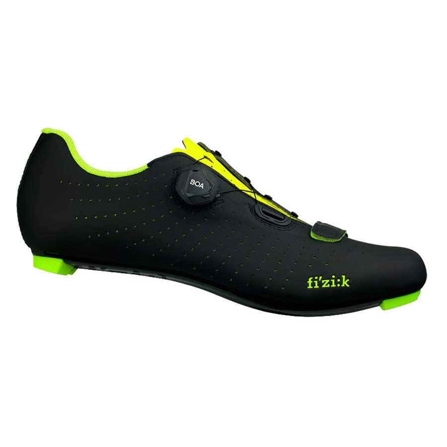 Fizik Tempo Overcurve R5, Scarpe da ciclista Unisex Adulto, Nero/Giallo fluo, 36