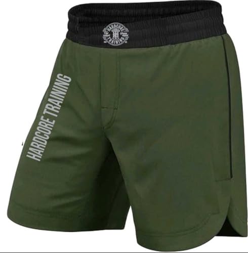 Hardcore Training Pantalones Cortos Deportivos para Hombre Fitness Gimnasio Correr Entrenamiento Ciclismo Senderismo con Bolsillos Ropa Deportiva