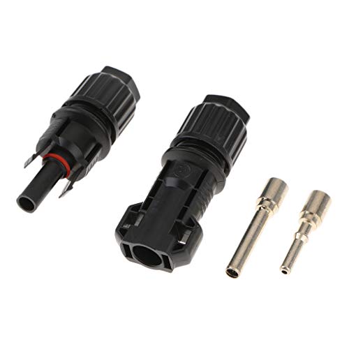 MagiDeal Solar Panel Cable Connectors Male/Female Adapters Black