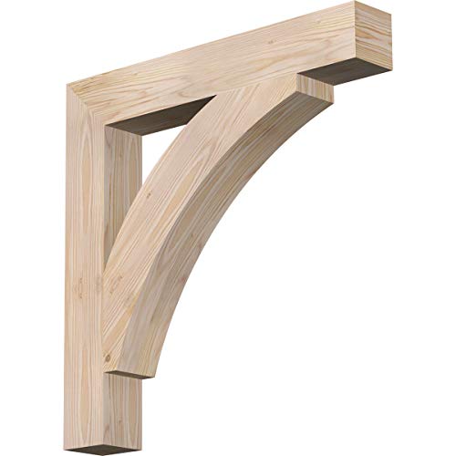 3 1/2"W x 24"D x 24"H Thorton Block Smooth Bracket, Douglas Fir