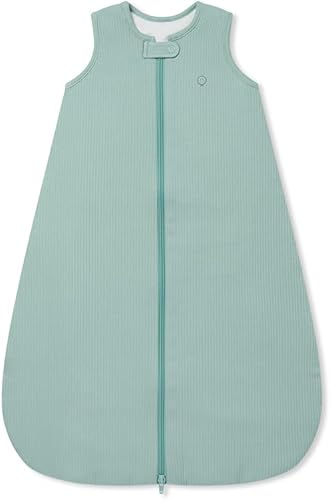 Miniatura 6 de MORI Saco de dormir acanalado con abertura frontal para bebés niños y niñas, 1.5-2.5 TOG  Manta orgánica unisex con cremallera oculta con sisas