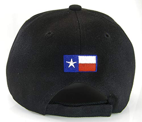 Texas Longhorn y bandera del estado gorra ajustable miniatura 3