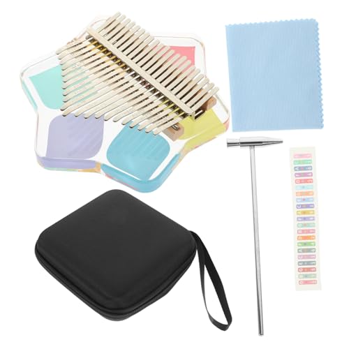 HANABASS Portable Acrylic Mini Thumb Piano 21-tone Finger Piano for Boys and Girls Electric Kalimba Kit Perfect for Beginners Adults