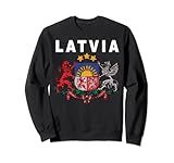 8.5 oz, Klassisch geschnitten Emblem Lettland Wappen Sweatshirt