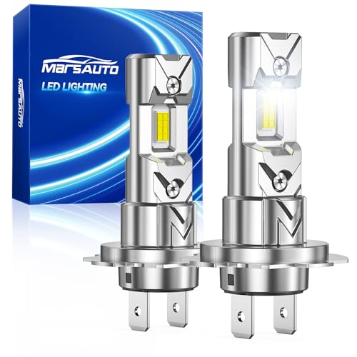 Image of Marsauto H7 LED Bulbs, 30000LM 6500K Cool White, 500%+ Brighter for Night Highway Driving & Bad Weather, No Adapter Required for BMW /Audi /VW, Fanless Plug and Play, Pack of 2