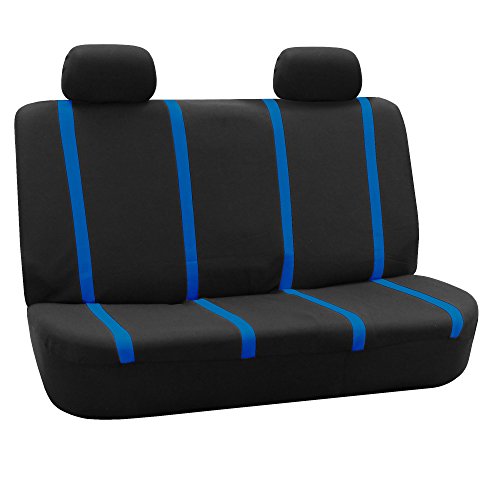 Tlh Unique Flat Cloth Automotive Car Seat Covers Full Set, Blue Color Universal Fit W/Interior Accessories Carpet Floor Mats Matching Color For Van, Car, Suv #TOP3