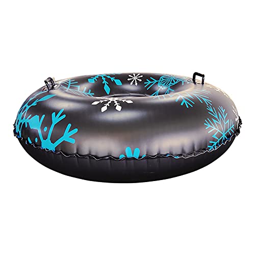Aufblasbarer Schlitten, Hochleistungs-Frostschutzmittel PVC Winter Outdoor Sport Ski Donuts Schneereifen.Rodelreifen mit Sicherheit Griffen für Kinder und Erwachsene für Winter, Weihnachten Cover