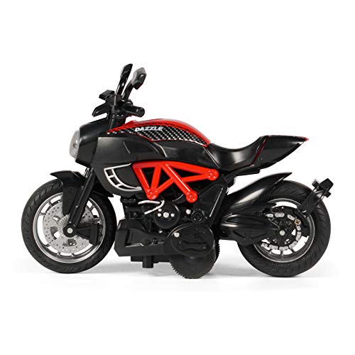 Motorcycle Toy for Boys - Pull Back Motorcycle Toys with Light and Music Toys Motorcycle Model,The Best Gift for Children,Toy Motorcycles for Toddlers (Red)