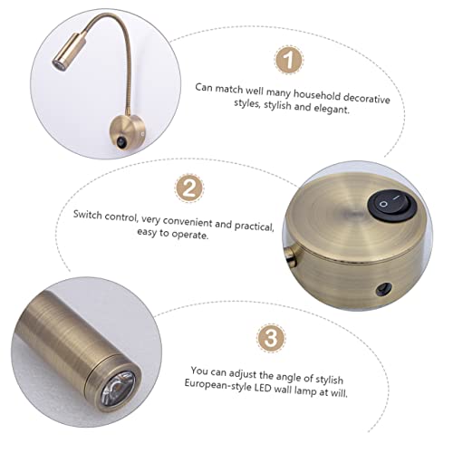 Lampe murale LED TEHAUX réglable 3w : applique liseuse en aluminium chic