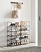 SONGMICS Shoe Rack, 10 Tier Shoe Shelf, Shoe Storage Organizer, Space-Saving, 11 x 17.7 x 68.1 Inches, Metal Frame, Non-Woven Fabric Shelves, for Entryway, Bedroom, Black ULSH010B02