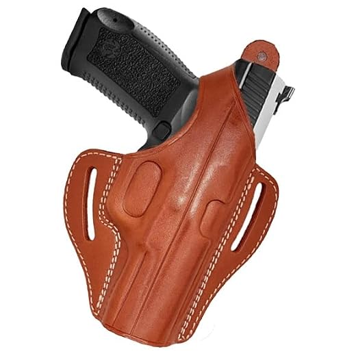 Leather Gun Holster - OWB Pancake Holster - Handmade Handgun Belt Holder - for Glock 17 19 Canik tp9 S&W M&P Beretta APX Sig Sauer Springfield Walther Taurus H&K - Right Hand Premium Firearm Case