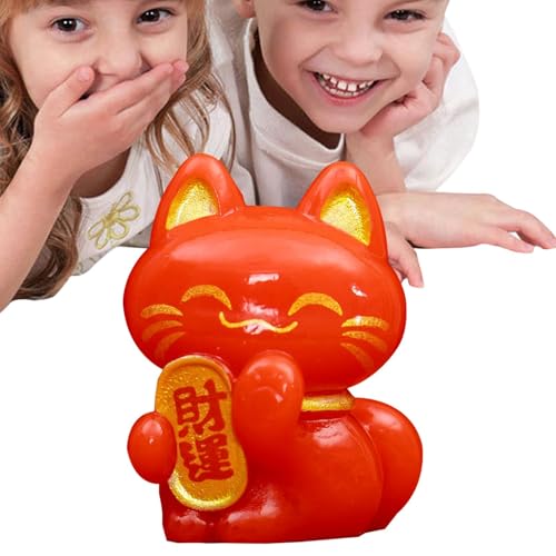 招き猫像 | かわいい富猫の置物 - 収集品 幸運の装飾品 招き猫フィギュアコレクション 招き猫 風水 幸運 招き猫