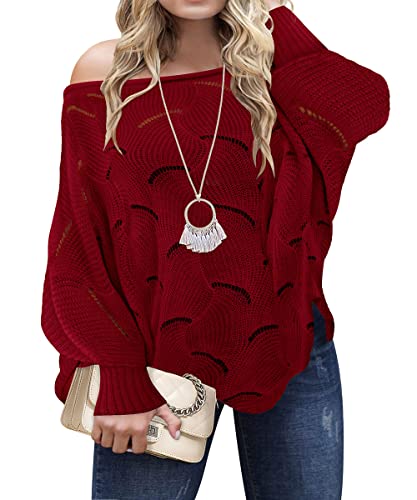 Image of RITERA Women Plus Size Soft-Touch Sweaters Casual Lightweight Crewneck Soft Knit Oversized Pullover Loose Fit Fall Jumper Top