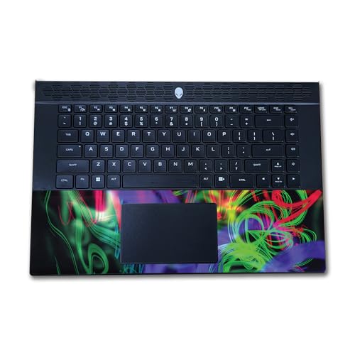 Image of Laptop Skin Compatible with Alienware M16 R2 (2024) - Neon Splatter - Premium 3M Vinyl Protective Wrap Decal Cover - Easy to Apply | Crafted in The USA by MightySkins