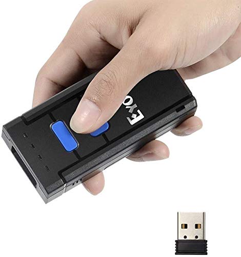 Eyoyo 1D Wireless Barcode Scanner,Compatible with Bluetooth Function & 2.4GHz Wireless & Wired Connection, Portable Barcode Reader Work with Windows, Mac,Android, iOS Phones, Tablets or Computers