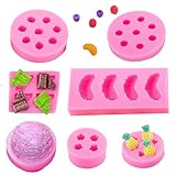 Fruchtform Silikonform, Fruchtförmige Geleeformen, 7 Stück Formen zur Kerzenherstellung...