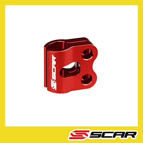Abrazadera de freno SCAR roja para Suzuki RMZ 450 en rutas de enduro