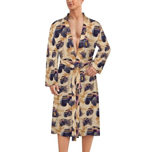Bata de baño para hombre, ligera, con estampado de camión todoterreno, kimono para dormir, bata de ducha, estilo-11, X-Large