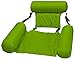 Reclinador de agua inflable, cama flotante inflable plegable para la diversión del agua, respaldo de doble propósito Fila flotante PVC Hamaca de verano Cojín de cojín de aire ( Color : Green )