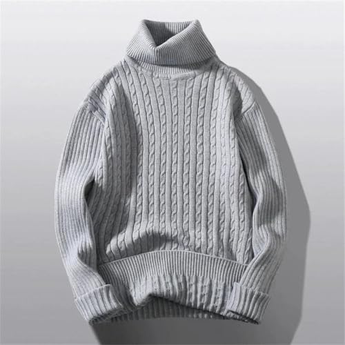 Men's Slim Fit Long Sleeve Turtleneck Knit Sweater Casual Pullover Autumn Winter Streetwear2
