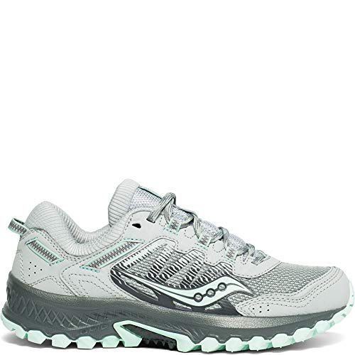 Saucony Women's Versafoam Excursion TR13 Trail Running Shoe, Grey/Honeydew, 7.5