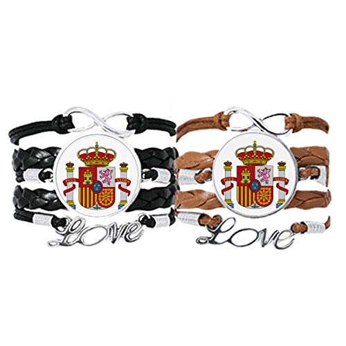 Pulsera de cuerda de cuero España para hombre y mujer ajustable