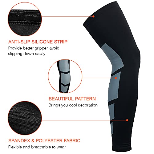 Image of Generic 1pc Full Leg Knee Sleeve Men Women Long Leg Sleeve Protective Leg Brace for Sport Basketball Cycling Football |