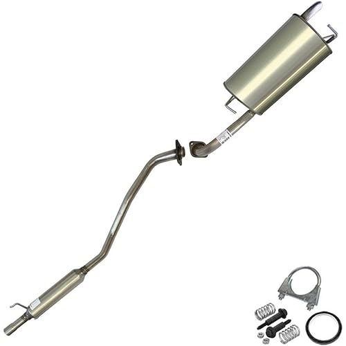 Resonator Pipe, Muffler Exhaust System Kit fits 2005-2008 Toyota Corolla 1.8L | Stainless Steel | Northeastern Exhaust | Free Gasket, Clamp and Spring Bolt kit