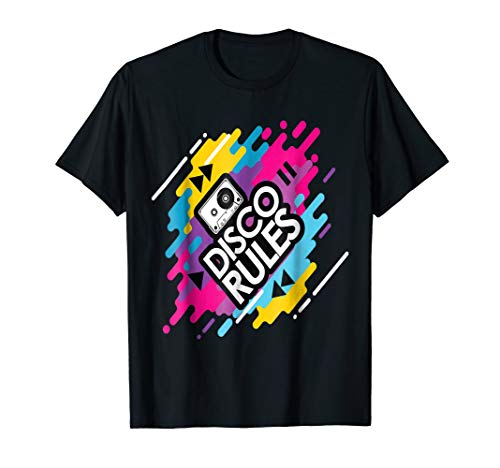 Disco Rules Dancing Retro Design T-Shirt