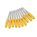 Garosa 10pcs Plotter Knife Roland Cutting Knife Tungsten Steel Lettering Blade Plotter Blade with Cutter Blade for Cutting Plotter Yellow Cap with Band Saw Blades (30°)