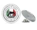 Florence Italy Flag Lion Grunge Stamp Travel Round Metal 0.75