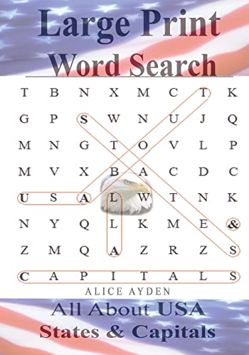 Large Print Word Search: All About U.S.A - States & Capitals