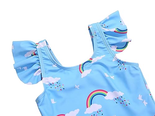 Image of LIZENS Girls Swimwear One Piece Swimsuit Toddler Cute Beach Bathing Suit