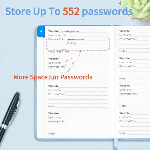Blugool BLPS01 Password Book With Alphabetical Tabs thumb #2