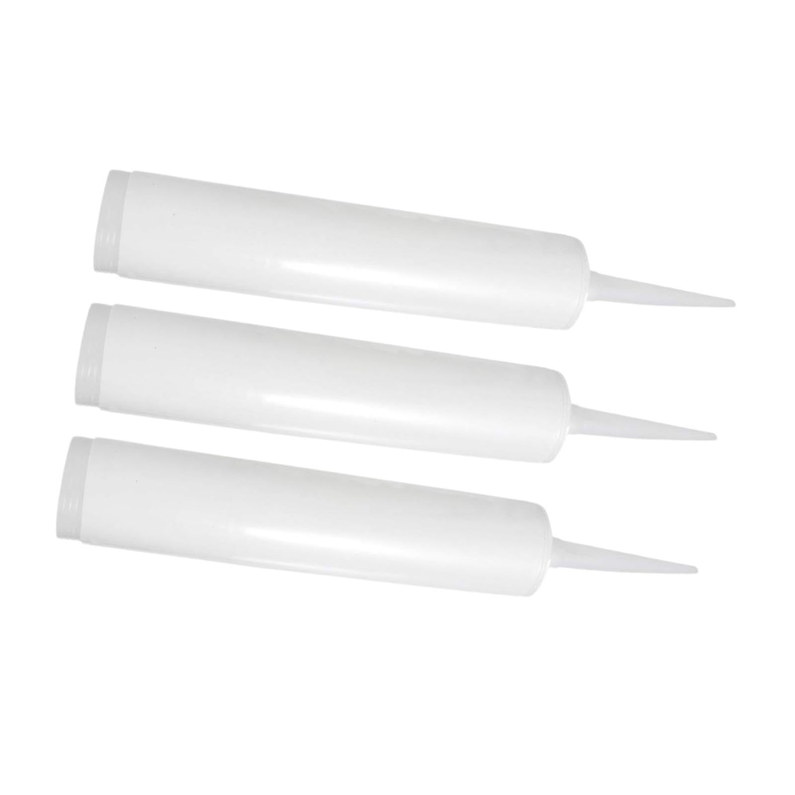 AUYXSSZ Flexibly Designed Empty Caulk Tubes Refillable for Easy Applications in Renovation and Repair Tasks Repairing Leaks Grout Cracks Tiles Repairs Epoxy, 3 pcs