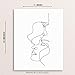 Sincerely, Not Minimalist One Line Art Print Abstract Couple's Faces Poster 11x14 UNFRAMED Trendy Fashion Artwork for Bedroom Bathroom or Living Room Picture Gallery Decor (11