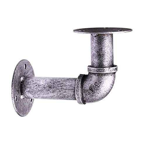 Mumiao Industrial Iron Pipe Self Brackets Supports Wall Mounted Shelving Hardware For Wood Floating Shelf Vintage Look  thumb #4