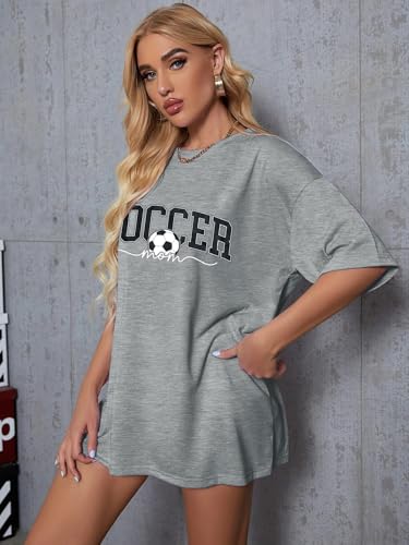 Image of ALLTB Soccer Cup 2026 Shirt Soccer Mom Shirts Women Oversized Football Match Season Jersey Bow T-Shirt Short Sleeve Top