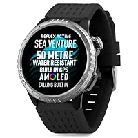Reflex Active Sea Venture 50m Swim-Safe AMOLED GPS Black Strap Smart Watch