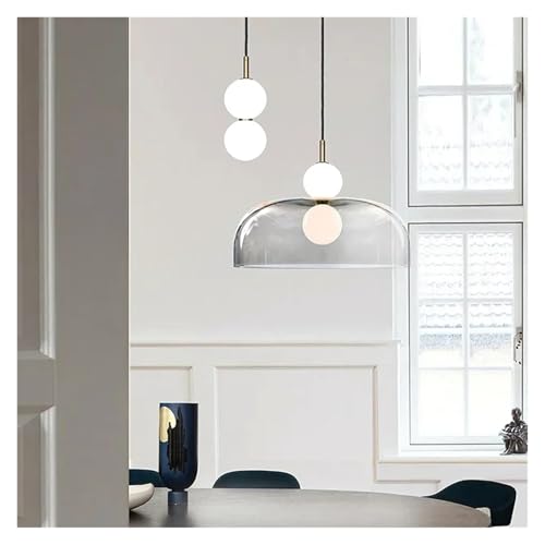 Suspension LED verre fumé multi-têtes luminaire suspendu salon salle à manger escalier villa